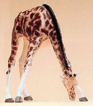 Preiser Giraffe Feeding with Head Lowered Model Railroad Figure 1/25 Scale #47502