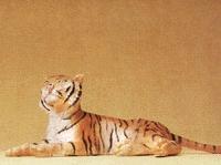 Preiser Tiger Lying Down Model Railroad Figure 1/25 Scale #47510