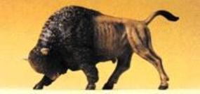Preiser Charging Buffalo Bull with Head Down Model Railroad Figure 1/25 Scale #47535