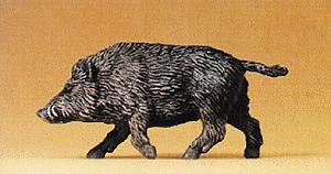 Preiser Wild Boar Walking with Raised Head & Tail Model Railroad Figure 1/25 Scale #47712