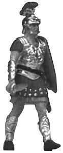 Preiser Marching Roman Soldier with Drawn Sword & Shield Model Railroad Figure 1/25 Scale #50201