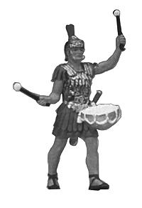 Preiser Roman Soldier Marching with Drum Model Railroad Figure 1/25 Scale #50205