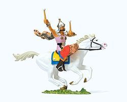 Preiser Elastolin Hun Warrior Drummer on Horseback Model Railroad Figure 1/25 Scale #50475 Preiser Elastolin Hun Warrior Drummer on Horseback Model Railroad Figure 1/25 Scale #50475
