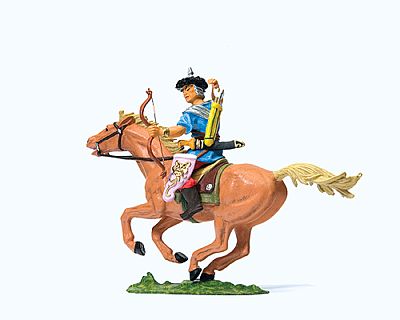 Preiser Elastolin Hun Warrior Drawing an Arrow Model Railroad Figure 1/25 Scale #50480