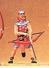 Preiser Norman Archer Loading Bow & Arrow Model Railroad Figure 1/25 Scale #50901