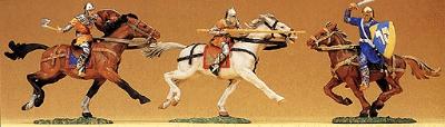 Preiser Norman Soldier Riding with Axe Model Railroad Figure 1/25 Scale #50940
