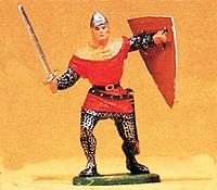 Preiser Norman Soldier Attacking with Sword & Shield #2 Model Railroad Figure 1/25 Scale #51003
