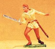 Preiser Norman Soldier Fighting with Sword Model Railroad Figure 1/25 Scale #51004 Preiser Norman Soldier Fighting with Sword Model Railroad Figure 1/25 Scale #51004