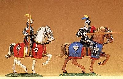 Preiser Knight Riding with Raised Lance Model Railroad Figure 1/25 Scale #52040