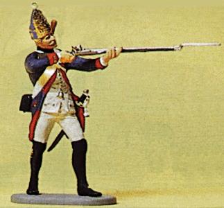 Preiser Prussian Army Grenadier Firing Musket Model Railroad Figure 1/24 Scale #54149