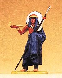 Preiser Indian Chief with Spear Offering Pipe Model Railroad Figure 1/25 Scale #54604