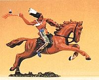 Preiser Mounted Indian Warrior with Tomahawk Model Railroad Figure 1/25 Scale #54657