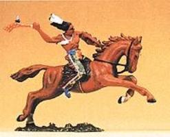 Preiser Mounted Indian Warrior with Tomahawk Model Railroad Figure 1/25 Scale #54657 Preiser Mounted Indian Warrior with Tomahawk Model Railroad Figure 1/25 Scale #54657