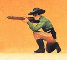Preiser Kneeling Cowboy Firing Rifle Model Railroad Figure 1/25 Scale #54801 Preiser Kneeling Cowboy Firing Rifle Model Railroad Figure 1/25 Scale #54801