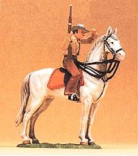 Preiser Mounted Cowboy Holding Rifle Model Railroad Figure 1/25 Scale #54820