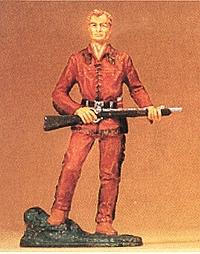 Preiser Frontiersman Old Shatterhand with Rifle Model Railroad Figure 1/25 Scale #54950