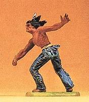 Preiser Native American Attacking with Knife Model Railroad Figure 1/25 Scale #54966 Preiser Native American Attacking with Knife Model Railroad Figure 1/25 Scale #54966