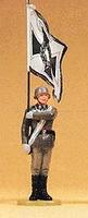 Preiser German Flag Bearer in Dress Uniform with Flag Model Railroad Figure 1/25 Scale #56002 Preiser German Flag Bearer in Dress Uniform with Flag Model Railroad Figure 1/25 Scale #56002