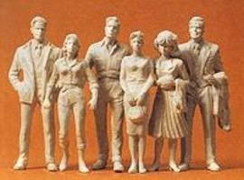Preiser Unpainted Passers-By Model Railroad Figures 1/24 Scale #57820 Preiser Unpainted Passers-By Model Railroad Figures 1/24 Scale #57820