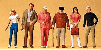 Preiser Passers-By Standing Model Railroad Figures O Scale #65320