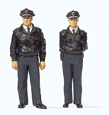Preiser Officers in Blue Federal Republic of Germany Model Railroad Figures 1/45 Scale #65364