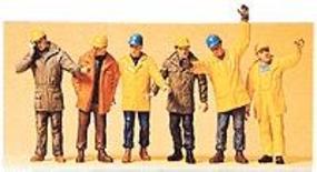 Preiser Modern Workmen with Outdoor Clothing Model Railroad Figures 1/50 Scale #68214