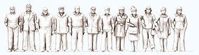 Preiser Unpainted Standing People Model Railroad Figures 1/50 Scale #68291 Preiser Unpainted Standing People Model Railroad Figures 1/50 Scale #68291