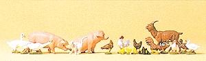 Preiser Farm Animals Model Railroad Figures 1/72 Scale #72414