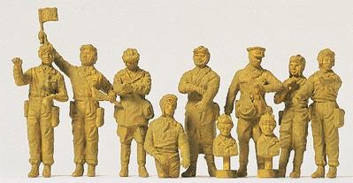 Preiser Soviet Union WWII Tank Crewmen Model Railroad Figures 1/72 Scale #72526
