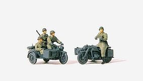 Preiser German Army WWII Motorcycle Troops Model Railroad Figures 1/72 Scale #72538 Preiser German Army WWII Motorcycle Troops Model Railroad Figures 1/72 Scale #72538