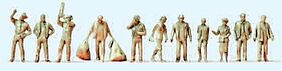 Unpainted Airline & Airport Personnel Kit (11) Misc Scale Model Figures #77103