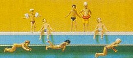 Preiser Children at the Pool Model Railroad Figures N Scale #79091