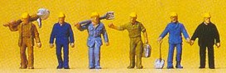 Preiser Track Maintenance Workers Model Railroad Figures N Scale #79096