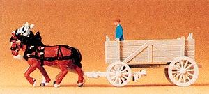 Preiser Horse-Drawn Ore Wagon Model Railroad Vehicle N Scale #79475