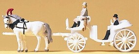 Preiser Horse-Drawn White Open Carriage Model Railroad Vehicle N Scale #79479 Preiser Horse-Drawn White Open Carriage Model Railroad Vehicle N Scale #79479