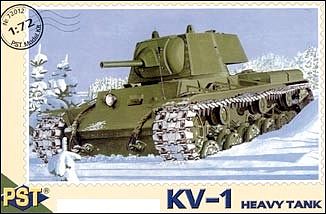 PST KV1 Soviet Heavy Tank Plastic Model Tank Kit 1/72 Scale #72012