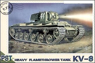 PST KV8 Soviet Flamethrower Tank Plastic Model Tank Kit 1/72 Scale #72015