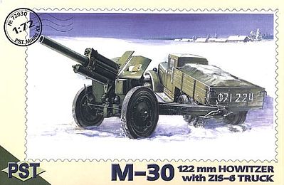 PST ZIS6 Halftruck w/M30 122mm Howitzer Mod 1939 Plastic Model Artillery Kit 1/72 #72030
