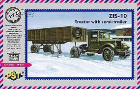 PST ZIS10 Tractor w/Semi-Trailer Plastic Model Military Truck Kit 1/72 Scale #72063 PST ZIS10 Tractor w/Semi-Trailer Plastic Model Military Truck Kit 1/72 Scale #72063