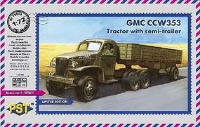 PST GMC CCW353 Tractor w/Semi-Trailer Plastic Model Military Truck Kit 1/72 Scale #72064 PST GMC CCW353 Tractor w/Semi-Trailer Plastic Model Military Truck Kit 1/72 Scale #72064