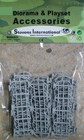 1/32 Barbed Wire Fence Sections (15) (Bagged)