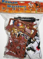 1/32 Roman Warriors & Armor Figure Playset (8 w/2 Horses, Cannon, Catapult & Acc) (Bagged)
