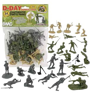 Playsets 54mm D-Day Invasion of Normandy Figure Playset (34pcs) (Bagged) (BMC Toys)
