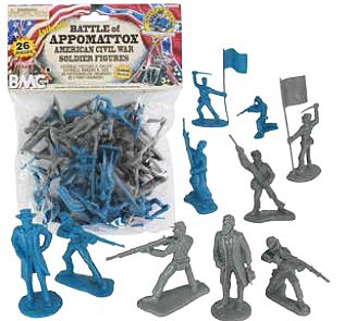 Playsets 54mm Civil War Battle of Appomattox Figure Playset (26pcs) (Bagged) (BMC Toys)