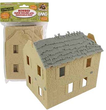 Playsets 54mm Bombed Farm House (BMC Toys) (Re-Issue)