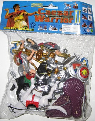 Playsets 1/32 Caesar Knights & Horses Playset (12 w/Shields, Weapons, 2 Horses & Acc) (Bagged)
