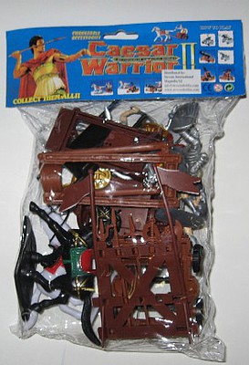 Playsets 1/32 Caesar Knights & Chariots Playset (7 Knights, Shields, Weapons, 2 Chariots, 2 Horses, Cannon & Acc) (Bagged)