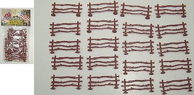 Playsets 1/32 Civil War Fence Sections 3-1/4L (15pcs) (Bagged)