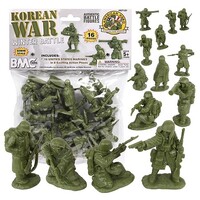 Playsets 54mm Korean War Winter Battle US Soldiers Figure Playset (16pcs) (Bagged) (BMC Toys)