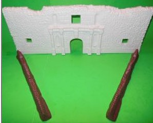 Playsets 54mm Alamo Fort Facade w/Support Sections (Bagged) (Americana)